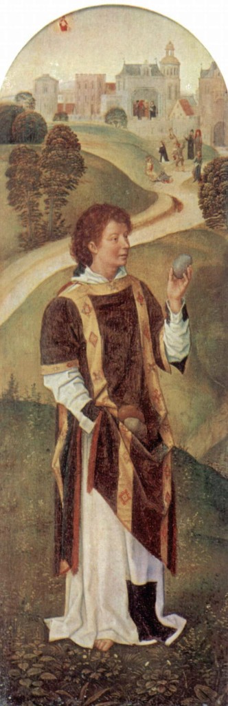 Hans Memling (circa 1433–1494) Hl. Stephan, ca. 1480 (Bild: Wikimedia Commons, The Yorck Project)