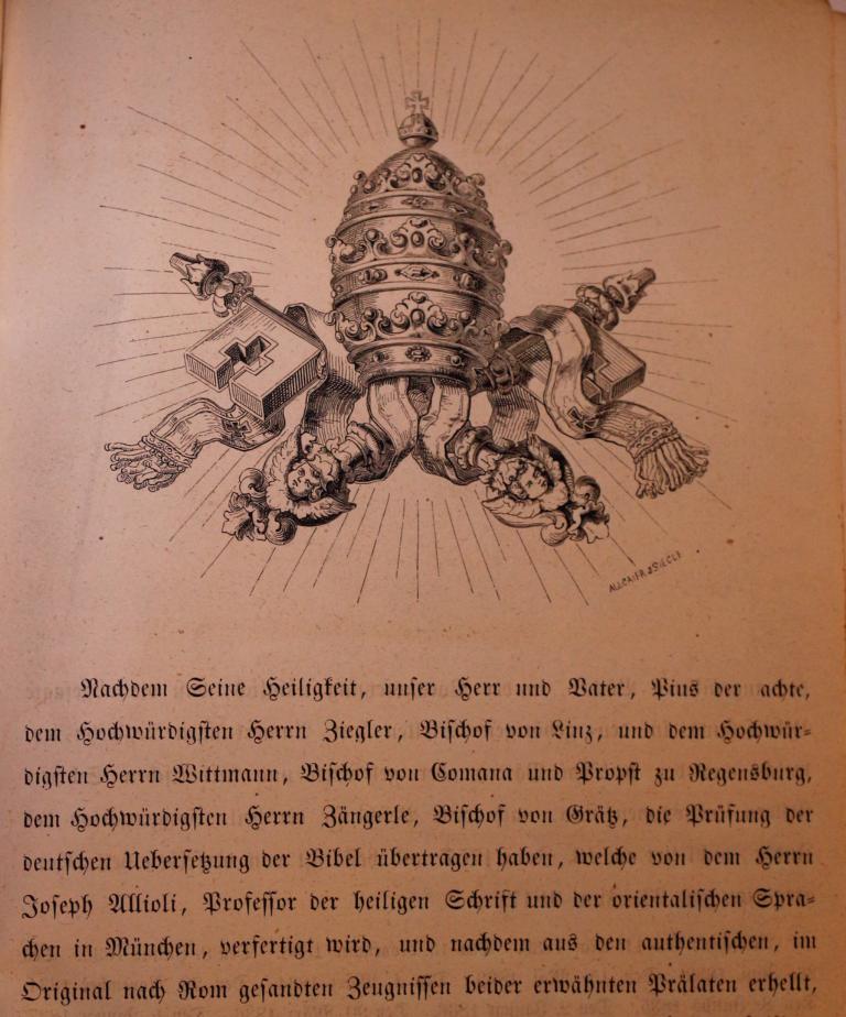 Allioli 1851, Approbation, S. 1 (eigenes Bild)